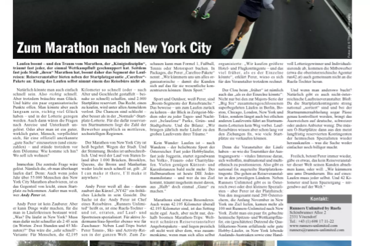 New York Marathon: Die Reiseprofistory für TAI